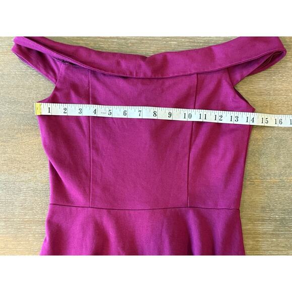 Lulus Fushia Dark Pink Off The Shoulder Dress size S - Picture 6 of 9